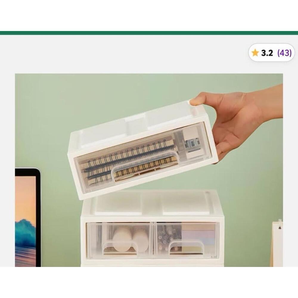 Amazon 2 tier Plastic Drawers Desk Organizer